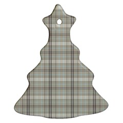 Winter Gray Plaids Ornament (christmas Tree)  by ConteMonfrey