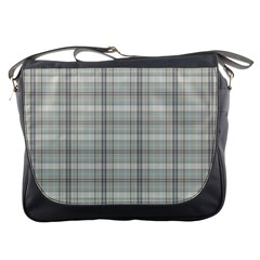 Winter Gray Plaids Messenger Bag by ConteMonfrey