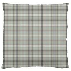 Winter Gray Plaids Large Cushion Case (one Side) by ConteMonfrey