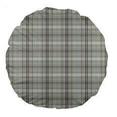 Winter Gray Plaids Large 18  Premium Round Cushions by ConteMonfrey