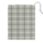 Winter gray plaids Drawstring Pouch (4XL) Front