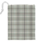 Winter gray plaids Drawstring Pouch (4XL) Back