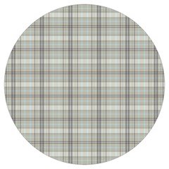 Winter Gray Plaids Round Trivet by ConteMonfrey