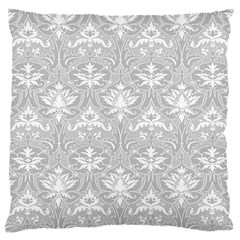 Grey Lace Decorative Ornament - Pattern 14th And 15th Century - Italy Vintage Large Cushion Case (two Sides) by ConteMonfrey