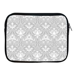 Grey Lace Decorative Ornament - Pattern 14th And 15th Century - Italy Vintage Apple Ipad 2/3/4 Zipper Cases by ConteMonfrey