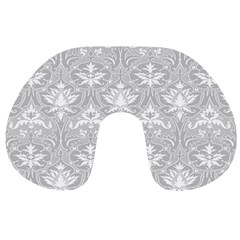 Grey Lace Decorative Ornament - Pattern 14th And 15th Century - Italy Vintage Travel Neck Pillow by ConteMonfrey