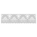 Grey Lace Decorative Ornament - Pattern 14th And 15th Century - Italy Vintage Oblong Satin Scarf (16  x 60 ) Front