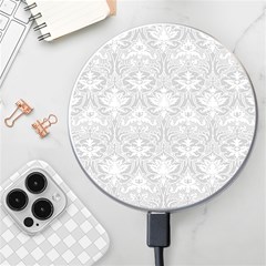 Grey Lace Decorative Ornament - Pattern 14th And 15th Century - Italy Vintage Wireless Charger by ConteMonfrey