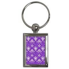 Purple Lace Decorative Ornament - Pattern 14th And 15th Century - Italy Vintage  Key Chain (rectangle) by ConteMonfrey