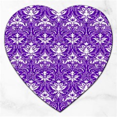 Purple Lace Decorative Ornament - Pattern 14th And 15th Century - Italy Vintage  Jigsaw Puzzle (heart) by ConteMonfrey