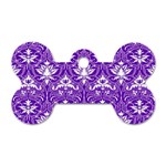 Purple Lace Decorative Ornament - Pattern 14th And 15th Century - Italy Vintage  Dog Tag Bone (Two Sides) Back