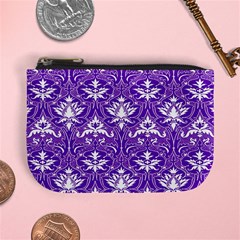 Purple Lace Decorative Ornament - Pattern 14th And 15th Century - Italy Vintage  Mini Coin Purse by ConteMonfrey