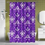 Purple Lace Decorative Ornament - Pattern 14th And 15th Century - Italy Vintage  Shower Curtain 48  x 72  (Small)  Curtain(48  X 72 ) - 42.18 x64.8  Curtain(48  X 72 )