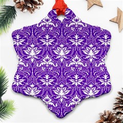 Purple Lace Decorative Ornament - Pattern 14th And 15th Century - Italy Vintage  Snowflake Ornament (two Sides) by ConteMonfrey