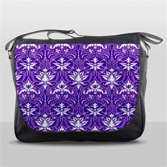 Purple Lace Decorative Ornament - Pattern 14th And 15th Century - Italy Vintage  Messenger Bag by ConteMonfrey