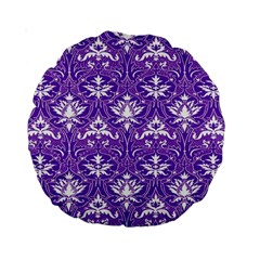 Purple Lace Decorative Ornament - Pattern 14th And 15th Century - Italy Vintage  Standard 15  Premium Round Cushions by ConteMonfrey