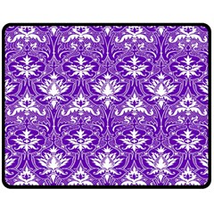 Purple Lace Decorative Ornament - Pattern 14th And 15th Century - Italy Vintage  Double Sided Fleece Blanket (medium)  by ConteMonfrey