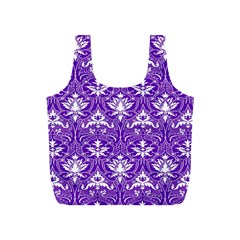 Purple Lace Decorative Ornament - Pattern 14th And 15th Century - Italy Vintage  Full Print Recycle Bag (s) by ConteMonfrey