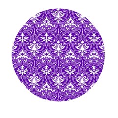 Purple Lace Decorative Ornament - Pattern 14th And 15th Century - Italy Vintage  Mini Round Pill Box by ConteMonfrey