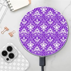 Purple Lace Decorative Ornament - Pattern 14th And 15th Century - Italy Vintage  Wireless Charger by ConteMonfrey