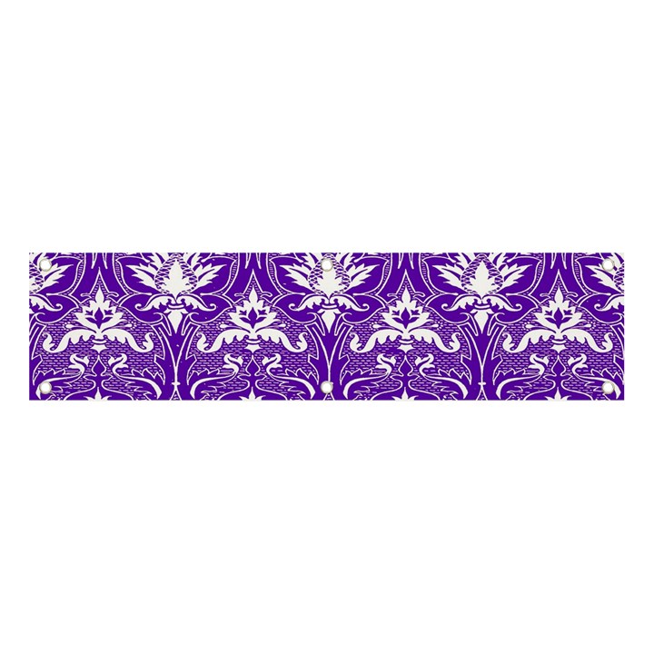 Purple Lace Decorative Ornament - Pattern 14th And 15th Century - Italy Vintage  Banner and Sign 4  x 1 