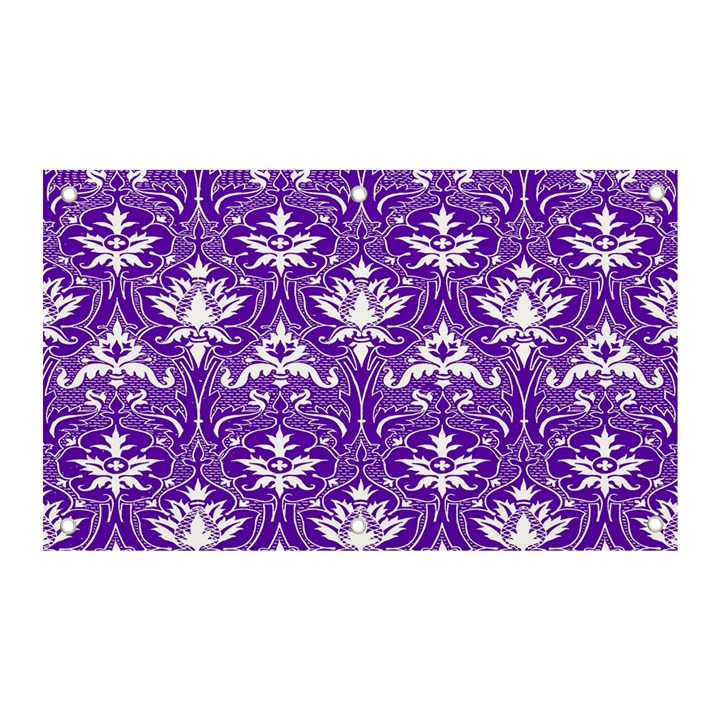 Purple Lace Decorative Ornament - Pattern 14th And 15th Century - Italy Vintage  Banner and Sign 5  x 3 