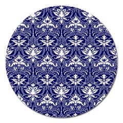 Blue Lace Decorative Ornament - Pattern 14th And 15th Century - Italy Vintage  Magnet 5  (round) by ConteMonfrey