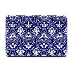 Blue Lace Decorative Ornament - Pattern 14th And 15th Century - Italy Vintage  Small Doormat  by ConteMonfrey