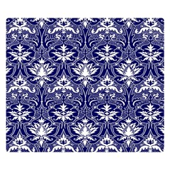 Blue Lace Decorative Ornament - Pattern 14th And 15th Century - Italy Vintage  Double Sided Flano Blanket (small)  by ConteMonfrey