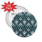 Green  Lace Decorative Ornament - Pattern 14th And 15th Century - Italy Vintage  2.25  Buttons (100 pack)  Front