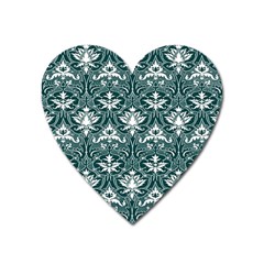 Green  Lace Decorative Ornament - Pattern 14th And 15th Century - Italy Vintage  Heart Magnet by ConteMonfrey