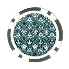 Green  Lace Decorative Ornament - Pattern 14th And 15th Century - Italy Vintage  Poker Chip Card Guard (10 Pack) by ConteMonfrey