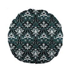 Green  Lace Decorative Ornament - Pattern 14th And 15th Century - Italy Vintage  Standard 15  Premium Round Cushions by ConteMonfrey