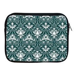 Green  Lace Decorative Ornament - Pattern 14th And 15th Century - Italy Vintage  Apple Ipad 2/3/4 Zipper Cases by ConteMonfrey