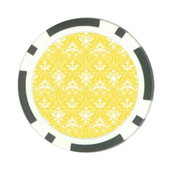 Yellow Lace Decorative Ornament - Pattern 14th And 15th Century - Italy Vintage  Poker Chip Card Guard by ConteMonfrey