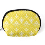 Yellow Lace Decorative Ornament - Pattern 14th And 15th Century - Italy Vintage  Accessory Pouch (Medium) Back