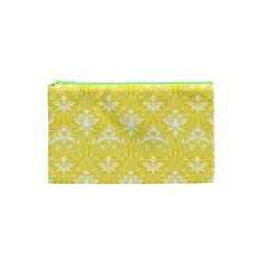 Yellow Lace Decorative Ornament - Pattern 14th And 15th Century - Italy Vintage  Cosmetic Bag (xs) by ConteMonfrey