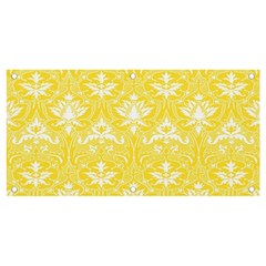 Yellow Lace Decorative Ornament - Pattern 14th And 15th Century - Italy Vintage  Banner And Sign 4  X 2 