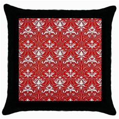 Red  Lace Decorative Ornament - Pattern 14th And 15th Century - Italy Vintage Yellow Lace Decorative Ornament - Pattern 14th And 15th Century - Italy Vintage  Throw Pillow Case (Black)