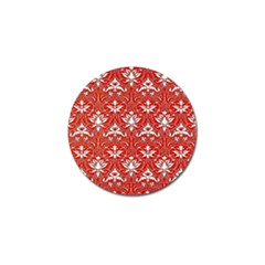 Red  Lace Decorative Ornament - Pattern 14th And 15th Century - Italy Vintage Yellow Lace Decorative Ornament - Pattern 14th And 15th Century - Italy Vintage  Golf Ball Marker (10 pack)