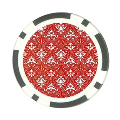 Red  Lace Decorative Ornament - Pattern 14th And 15th Century - Italy Vintage Yellow Lace Decorative Ornament - Pattern 14th And 15th Century - Italy Vintage  Poker Chip Card Guard