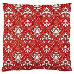 Red  Lace Decorative Ornament - Pattern 14th And 15th Century - Italy Vintage Yellow Lace Decorative Ornament - Pattern 14th And 15th Century - Italy Vintage  Large Cushion Case (One Side)