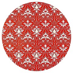 Red  Lace Decorative Ornament - Pattern 14th And 15th Century - Italy Vintage Yellow Lace Decorative Ornament - Pattern 14th And 15th Century - Italy Vintage  Round Trivet by ConteMonfrey