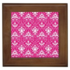 Pink  Lace Decorative Ornament - Pattern 14th And 15th Century - Italy Vintage Framed Tile by ConteMonfrey