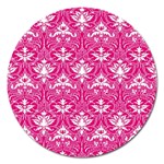 Pink  Lace Decorative Ornament - Pattern 14th And 15th Century - Italy Vintage Magnet 5  (Round) Front