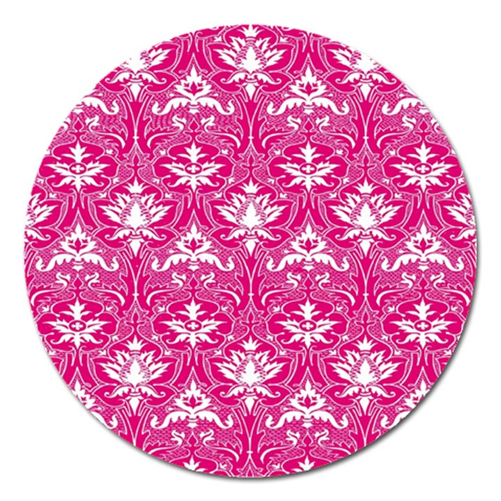 Pink  Lace Decorative Ornament - Pattern 14th And 15th Century - Italy Vintage Magnet 5  (Round)