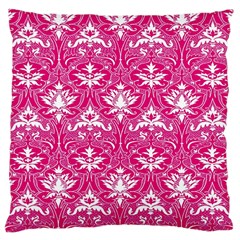 Pink  Lace Decorative Ornament - Pattern 14th And 15th Century - Italy Vintage Large Cushion Case (one Side) by ConteMonfrey