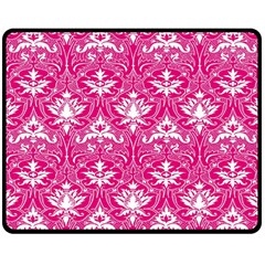 Pink  Lace Decorative Ornament - Pattern 14th And 15th Century - Italy Vintage Double Sided Fleece Blanket (medium)  by ConteMonfrey