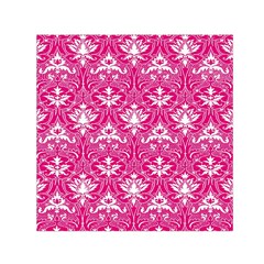 Pink  Lace Decorative Ornament - Pattern 14th And 15th Century - Italy Vintage Square Satin Scarf (30  X 30 ) by ConteMonfrey