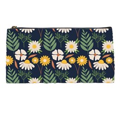 Flower Grey Pattern Floral Pencil Case by Dutashop